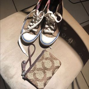 Coach sneakers and small coach bag